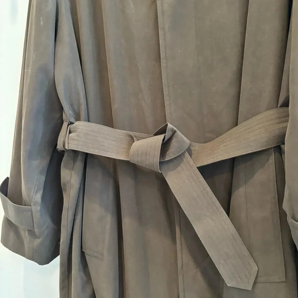 Metropolitan View Bloomingdales Fully Lined Belted Trench Coat Mens 42L - Picture 5 of 16